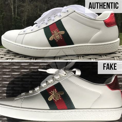 gucci ace plain real vs fake|how to tell gucci ace.